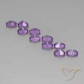 Amethyst Gemstones in 6 x 4 mm (calibrated) Size for Sale, Amethyst Stones in Medium Purplish Violet Color