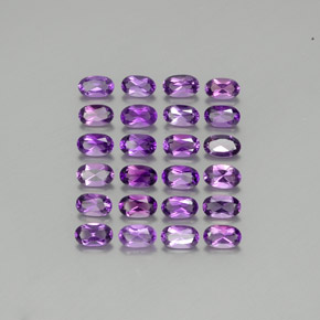 5.27 ct Violet Amethyst Gemstone, Amethyst Gem in Oval Facet Shape for Sale.