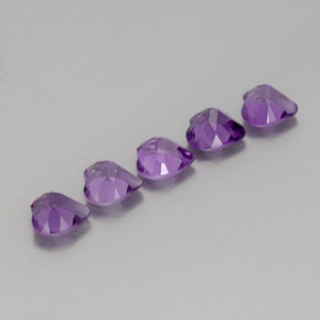 Amethyst Gemstones in 6 x 6 mm (calibrated) Size for Sale, Amethyst Stones in Medium Purplish Violet Color