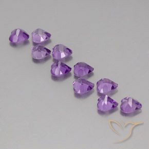 Amethyst Gemstones in 6 x 6 mm (calibrated) Size for Sale, Amethyst Stones in Purplish Violet Color