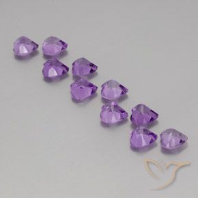 Amethyst Gemstones in 6 x 6 mm (calibrated) Size for Sale, Amethyst Stones in Purplish Violet Color