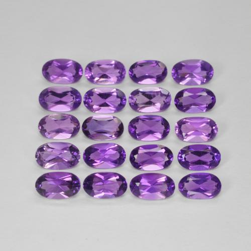 Lilaisch-violett Amethyst Edelstein - 0.2ct Oval facettiert (ID: 357169)