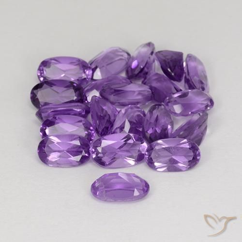 Amethyst Gemstones in 5 x 3 mm (calibrated) Size for Sale, Amethyst Stones in Medium Violet Color