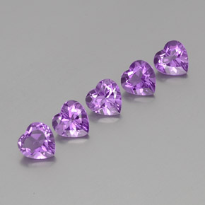 Violeta púrpura Amatista Gema - 0.7ct Forma de corazón (ID: 357300)