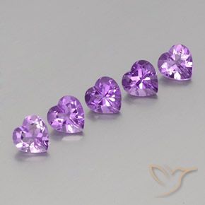 3.44ctw Natural Purplish Violet Amethyst, Heart, VS