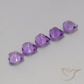 Amethyst Gemstones in 6 x 6 mm (calibrated) Size for Sale, Amethyst Stones in Purplish Violet Color