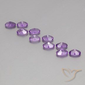 Amethyst Gemstones in 6 x 4 mm (calibrated) Size for Sale, Amethyst Stones in Medium Purplish Violet Color