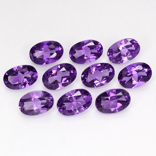 Medium Violet Amethyst Gem - 0.4ct Oval Facet (ID: 357313)