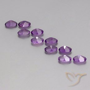 Amethyst Gemstones in 6 x 4 mm (calibrated) Size for Sale, Amethyst Stones in Medium-Dark Violet Color