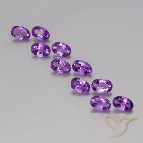 4.00ctw Natural Medium Purplish Violet Amethyst, Oval, VVS-VS