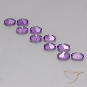Amethyst Gemstones in 6 x 4 mm (calibrated) Size for Sale, Amethyst Stones in Medium Purplish Violet Color