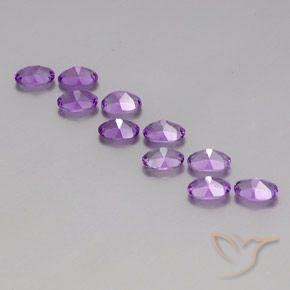 Amethyst Gemstones in 6 x 4 mm (calibrated) Size for Sale, Amethyst Stones in Purplish Violet Color
