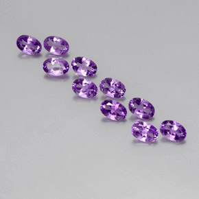 Deep Purplish Violet Аметист Камень - 0.4ct Фасетный Овал (ID: 357434)