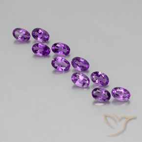 3.80ctw Natural Deep Purplish Violet Amethyst, Oval, VVS-VS