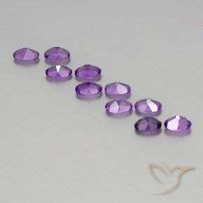 Amethyst Gemstones in 6 x 4 mm (calibrated) Size for Sale, Amethyst Stones in Deep Purplish Violet Color