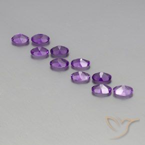 Amethyst Gemstones in 6 x 4 mm (calibrated) Size for Sale, Amethyst Stones in Purplish Violet Color