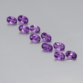 Violeta púrpura oscuro medio Amatista Gema - 0.4ct Forma ovalada (ID: 357446)