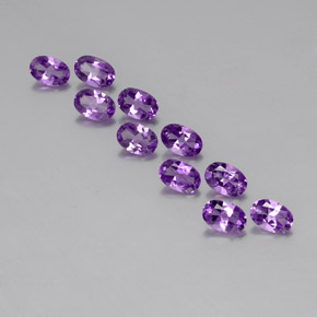 Deep Purplish Violet Ametista Gem - 0.4ct Ovale sfaccettato (ID: 357455)