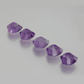 Amethyst Gemstones in 6 x 6 mm (calibrated) Size for Sale, Amethyst Stones in Deep Purplish Violet Color