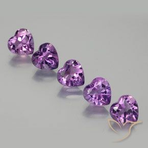 3.64ctw Natural Medium Violet Amethyst, Heart, VVS-VS