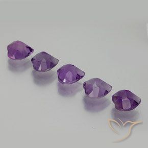 Amethyst Gemstones in 6 x 6 mm (calibrated) Size for Sale, Amethyst Stones in Medium Violet Color