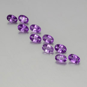 Deep Purplish Violet Аметист Камень - 0.4ct Фасетный Овал (ID: 357494)