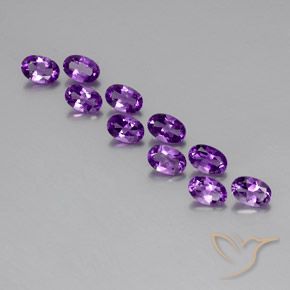 4.12ctw Natural Medium-Dark Purplish Violet Amethyst, Oval, VVS-VS