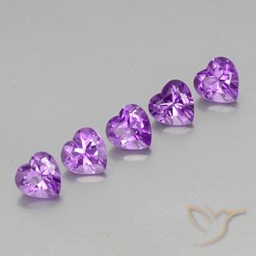 3.5 ct Heart Cut Amethyst, 6.1 x 6 mm From Brazil, Photo A