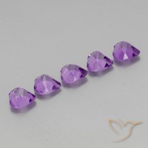 Amethyst Gemstones in 6 x 6 mm (calibrated) Size for Sale, Amethyst Stones in Medium Purplish Violet Color