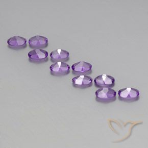 Amethyst Gemstones in 6 x 4 mm (calibrated) Size for Sale, Amethyst Stones in Purplish Violet Color