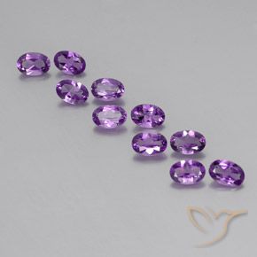4.34ctw Natural Medium-Dark Purplish Violet Amethyst, Oval, VVS-VS
