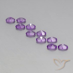 Amethyst Gemstones in 6 x 4 mm (calibrated) Size for Sale, Amethyst Stones in Purplish Violet Color