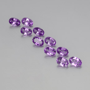 Deep Purplish Violet Аметист Камень - 0.4ct Фасетный Овал (ID: 357592)