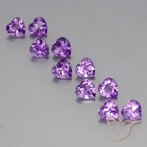 7.39ctw Natural Medium-Dark Purplish Violet Amethyst, Heart, VVS-VS