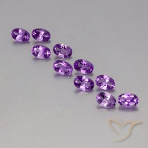 3.96ctw Natural Purplish Violet Amethyst, Oval, VVS-VS