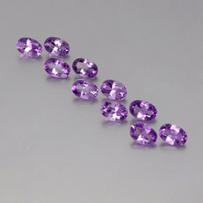 Violeta púrpura intenso Amatista Gema - 0.4ct Forma ovalada (ID: 357689)