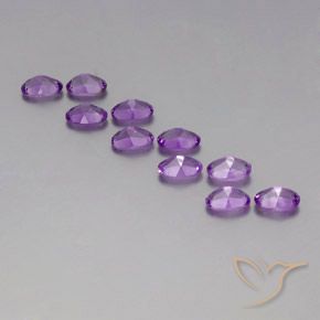 Amethyst Gemstones in 6 x 4 mm (calibrated) Size for Sale, Amethyst Stones in Medium-Dark Purplish Violet Color