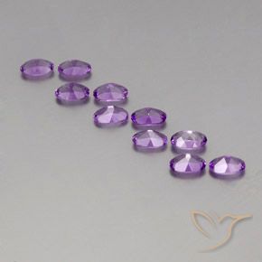 Amethyst Gemstones in 6 x 4 mm (calibrated) Size for Sale, Amethyst Stones in Medium-Dark Purplish Violet Color