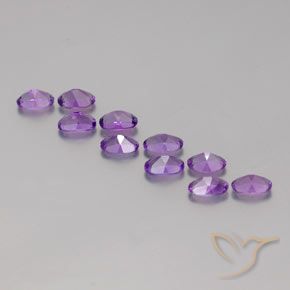 Amethyst Gemstones in 6 x 4 mm (calibrated) Size for Sale, Amethyst Stones in Purplish Violet Color