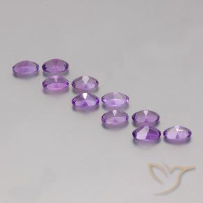 Amethyst Gemstones in 6 x 4 mm (calibrated) Size for Sale, Amethyst Stones in Medium Purplish Violet Color
