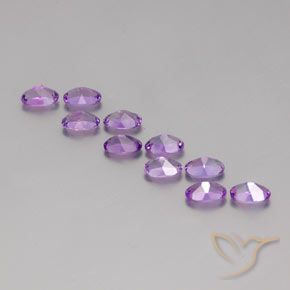 Amethyst Gemstones in 6 x 4 mm (calibrated) Size for Sale, Amethyst Stones in Medium Purplish Violet Color