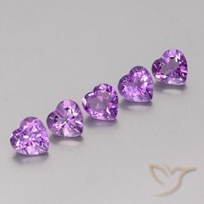 3.60ctw Natural Pinkish Violet Amethyst, Heart, VS