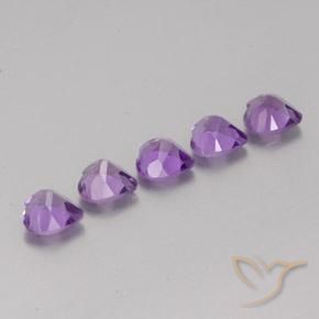 Amethyst Gemstones in 6 x 6 mm (calibrated) Size for Sale, Amethyst Stones in Pinkish Violet Color