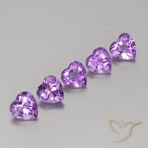 3.63ctw Natural Deep Pinkish Violet Amethyst, Heart, VS