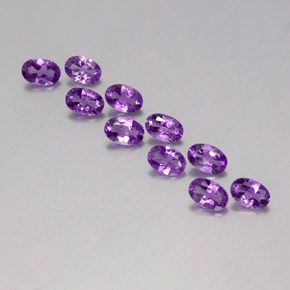 Medium-Dark Violet Amethyst Gem - 0.4ct Oval Facet (ID: 357805)
