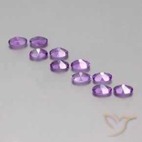 Amethyst Gemstones in 6 x 4 mm (calibrated) Size for Sale, Amethyst Stones in Deep Pinkish Violet Color