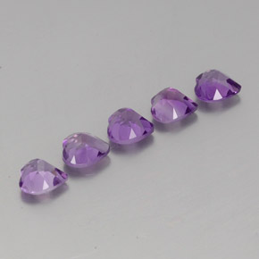 Amethyst Gemstone in 6 x 6 mm (calibrated) Size for Sale, Amethyst Stone in Violet Color