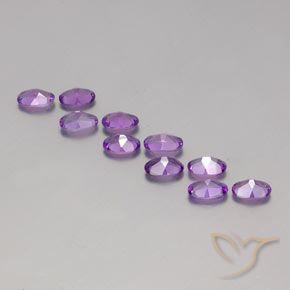 Amethyst Gemstones in 6 x 4 mm (calibrated) Size for Sale, Amethyst Stones in Medium Purplish Violet Color