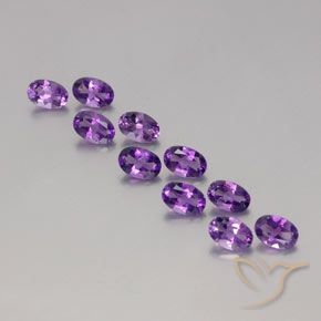 4.12ctw Natural Medium-Dark Purplish Violet Amethyst, Oval, VVS-VS