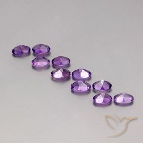 Amethyst Gemstones in 6 x 4 mm (calibrated) Size for Sale, Amethyst Stones in Purplish Violet Color